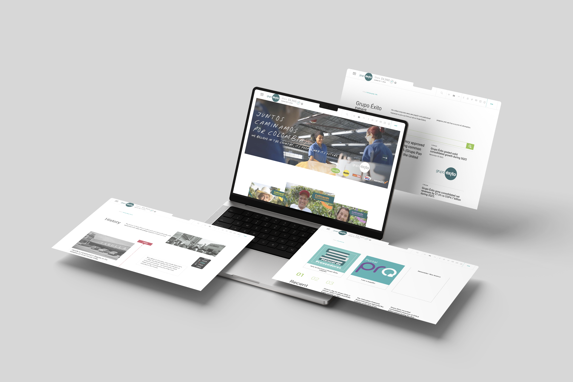 Portal corporativo Grupo Éxito