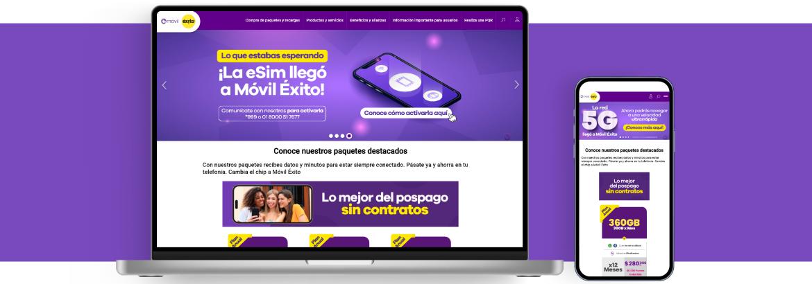 Portal web de Móvil Éxito - imagen 1