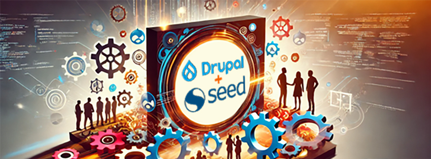 Equipo de SeeD EM colaborando activamente en contribuciones a Drupal, incluyendo desarrollo de módulos, traducciones y apoyo a la comunidad para fortalecer la plataforma