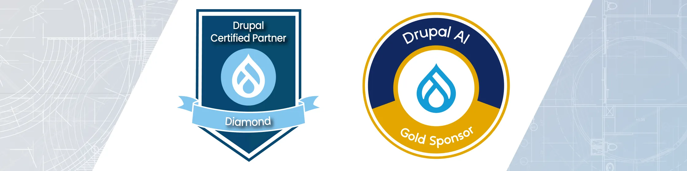 Banner Drupal Partner logo and AI maker